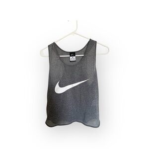 Nike: Dri-FIT Mesh Heather Gray Tank - Size XS